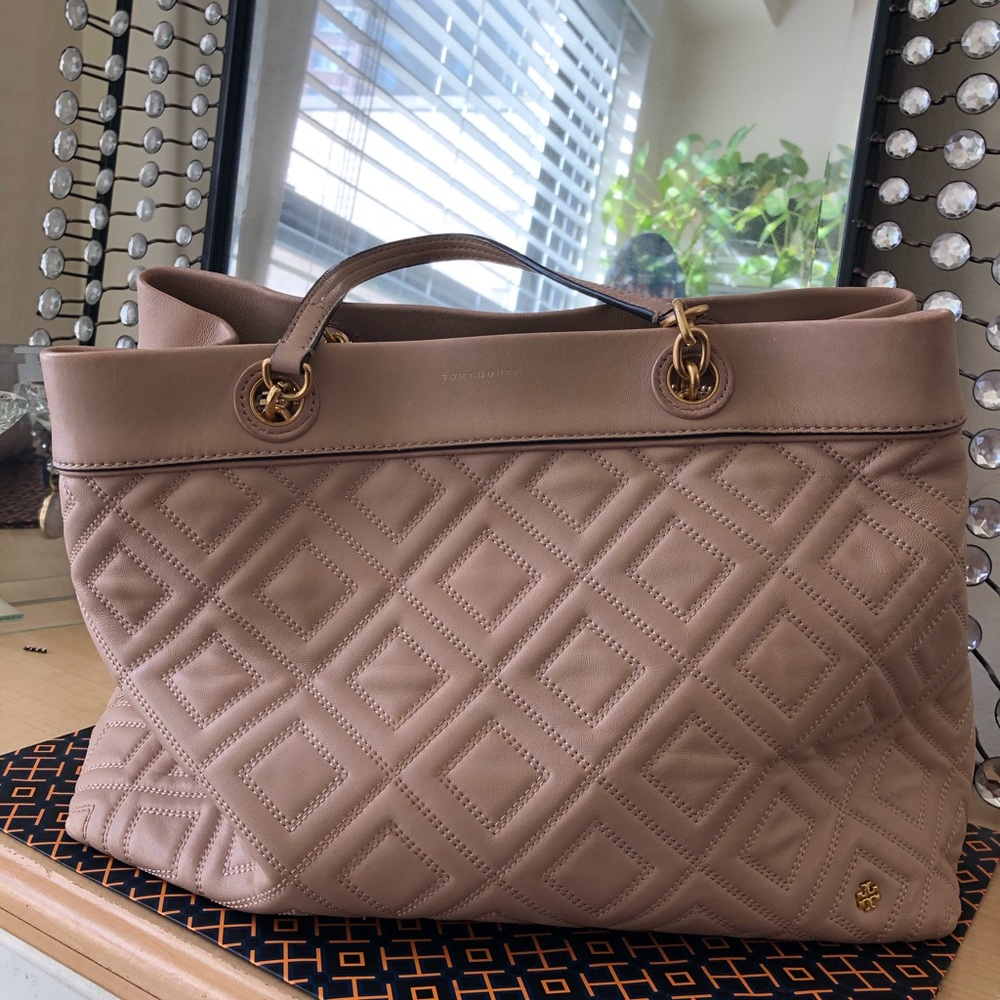 Tory burch soft fleming large tote